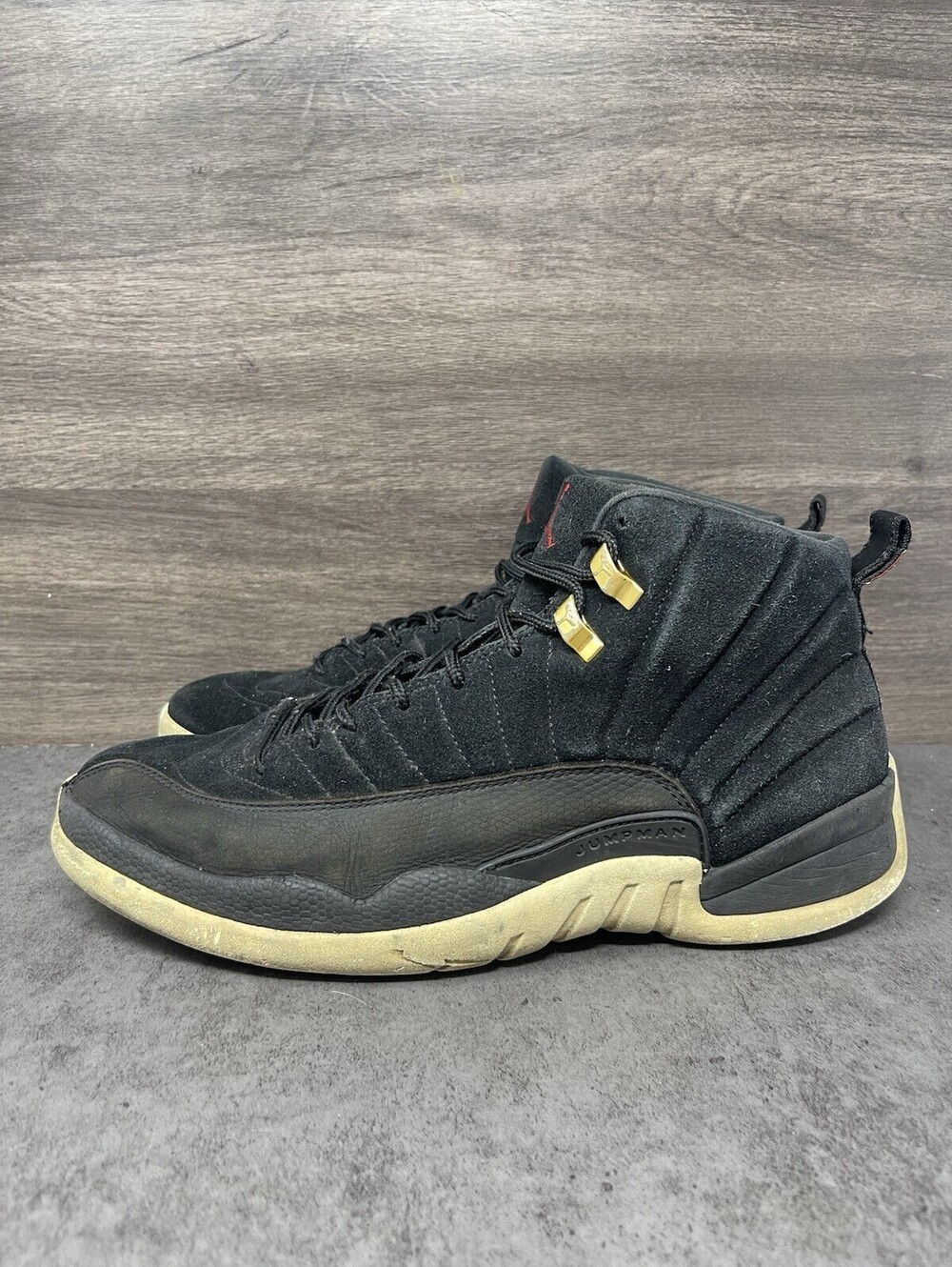 Air Jordan 12 Retro Reverse Taxi Black Gold Size 11 Mens Basketball 130690-017